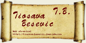 Tiosava Bešević vizit kartica